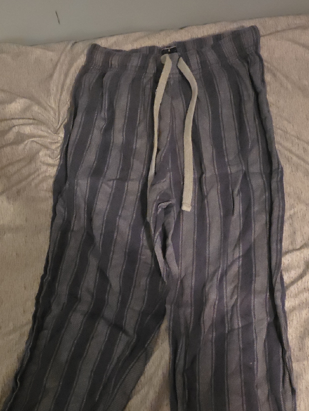 Men's Striped Drawstring Joggers in Charcoal Gray